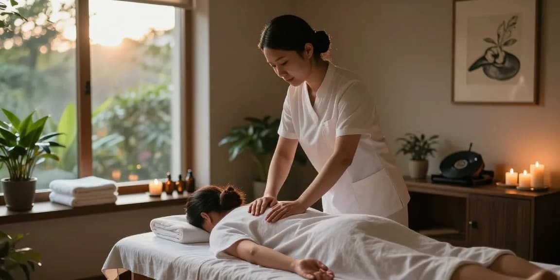 Experience ultimate relaxation with 오산출장안마 in a serene massage therapy room.