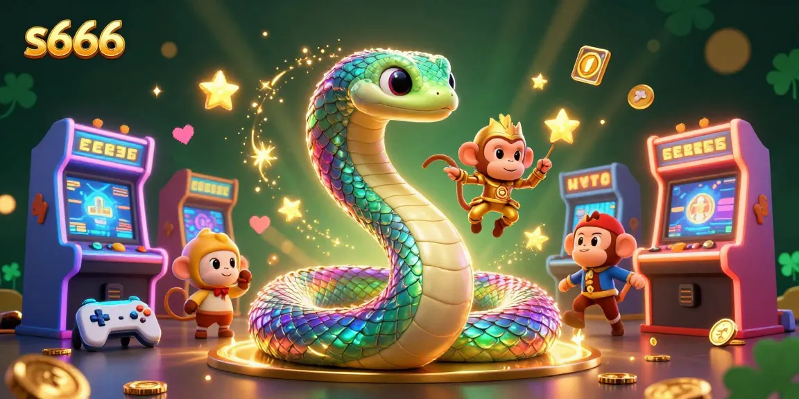 Experience thrilling wins at s666 casino with vibrant gaming elements and dynamic characters in a magical scene.
