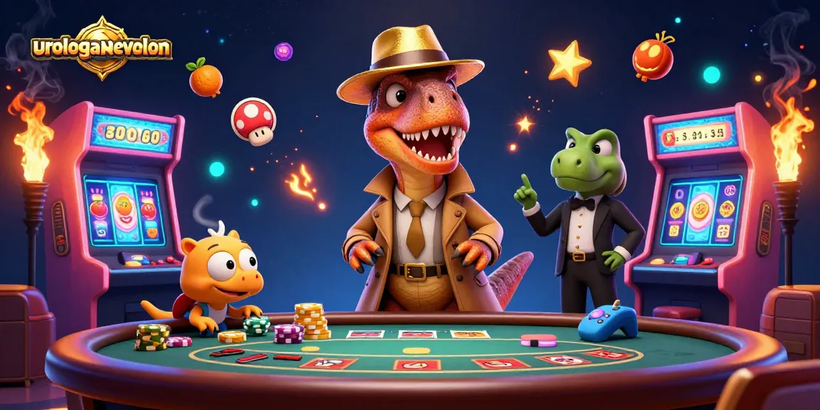 Experience thrilling gameplay at urologaennuevoleon, where 3D cartoon characters engage in a packed casino scene.