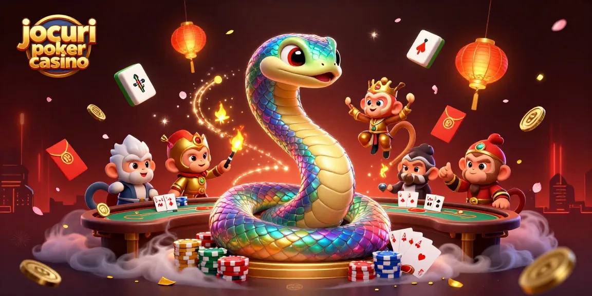 Joacă jocuri poker casino cu emoție, pe un fundal vibrant, iluminat magical.