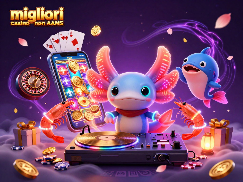 Gioca nei migliori casino non AAMS con un DJ assiolo e creature straordinarie in un'illustrazione vivace