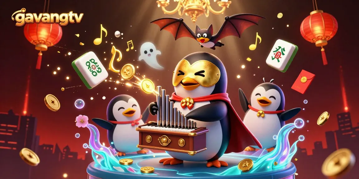 Engage with the charming gavangtv scene featuring a penguin organist and magical elements.