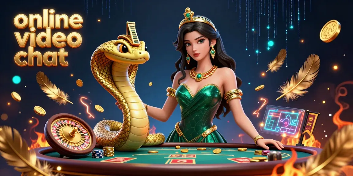 Engage in exciting online video chat with a vibrant casino-themed dynamic scene and stunning 3D characters.