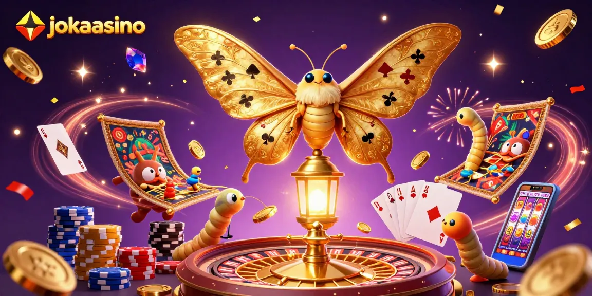 Experience the thrill of jokacasino with captivating 3D visuals showcasing casino excitement and energy.