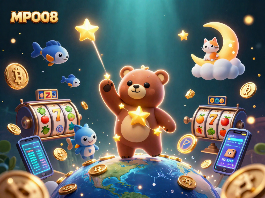 MPO08 enhances gameplay by featuring interactive slot reels and vibrant gaming elements.