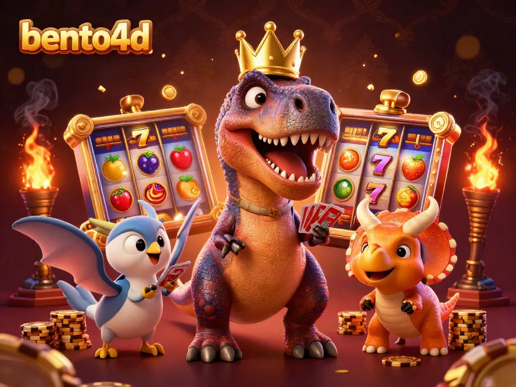Engage in thrilling bento4d gaming with vibrant 3D characters and casino elements.