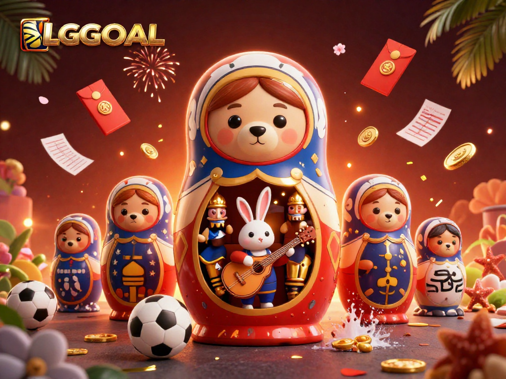 Engage with LGOGOAL's vibrant sports betting scene showcasing animated bears and festive elements.