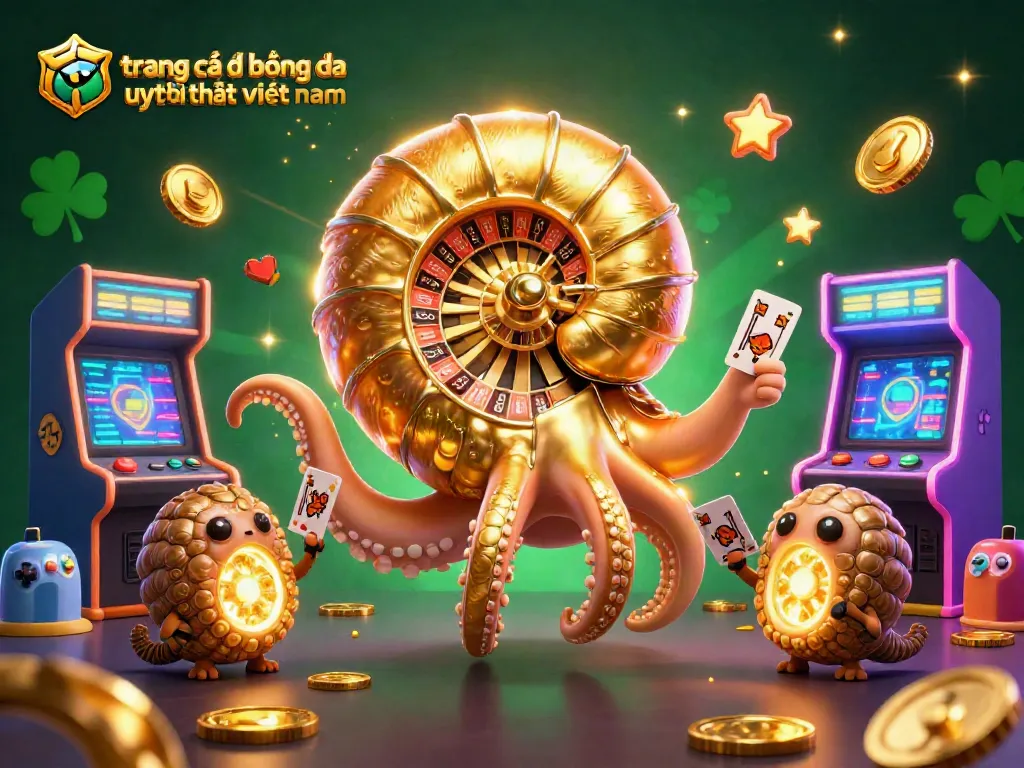 Trang cá độ bóng đá uy tín nhất Việt Nam với nautilus cổ đại và ánh sáng vàng lấp lánh.