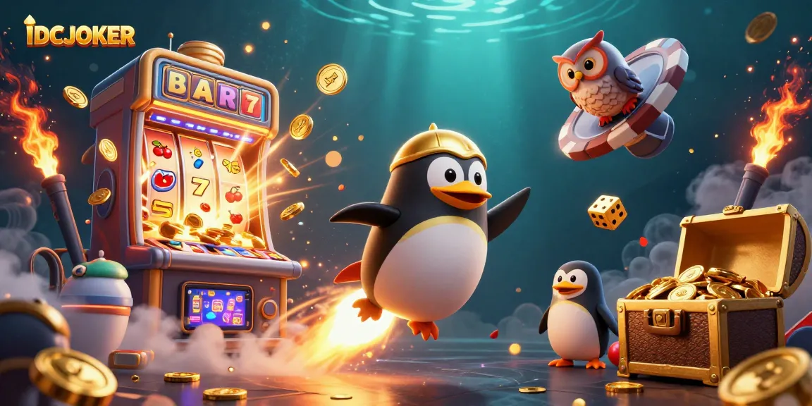 Experience thrilling gameplay with IDCJOKER in an engaging 3D casino illustration.