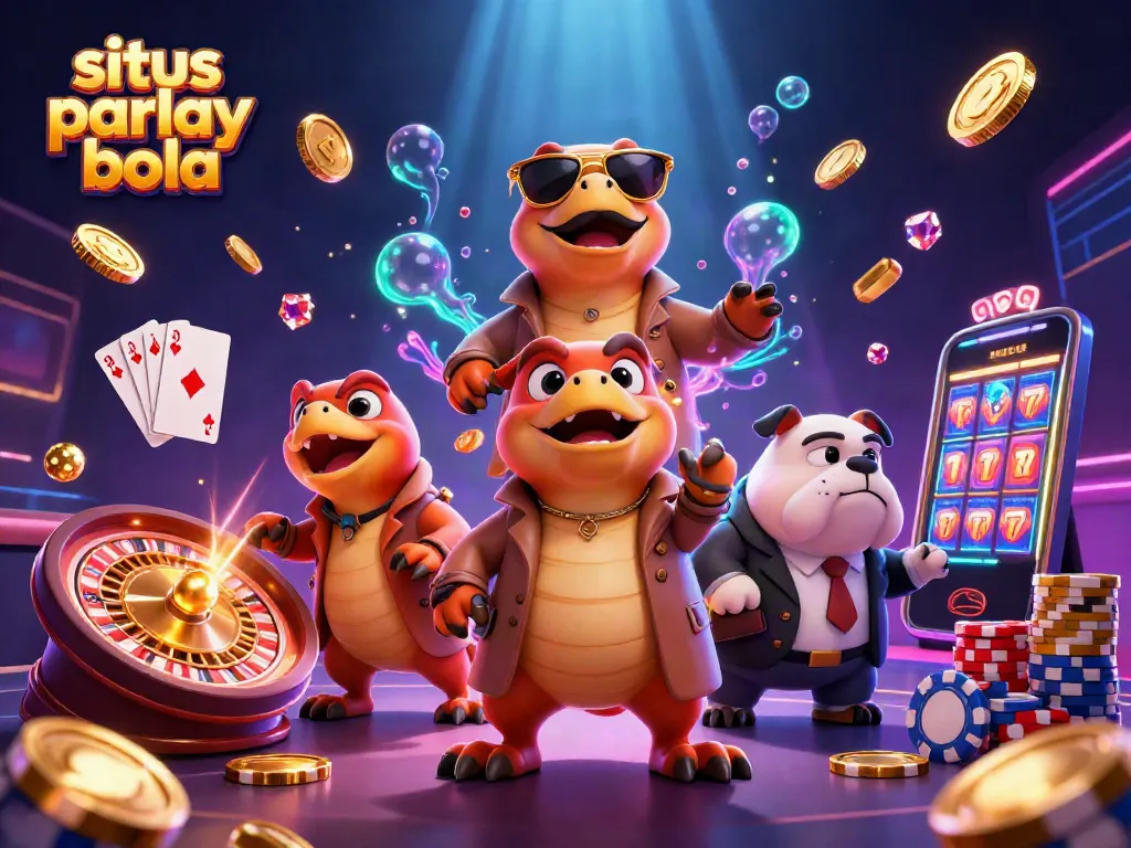 Engaging scene showcasing situs parlay bola with three raptors in disguise amidst dynamic casino elements.