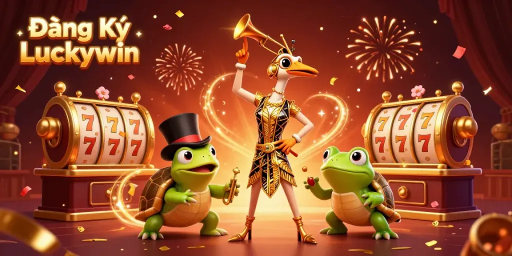 Engage with Đăng Ký Luckywin at a lively speakeasy with colorful game elements.