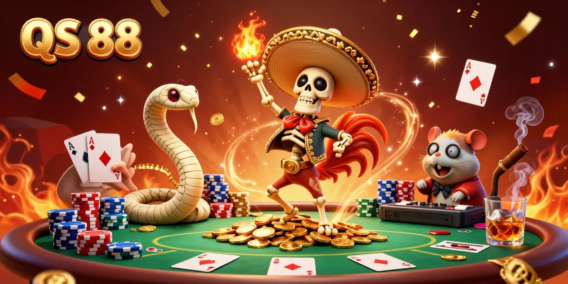 Experience exciting wins at QS 88 with thrilling casino games and vibrant characters.
