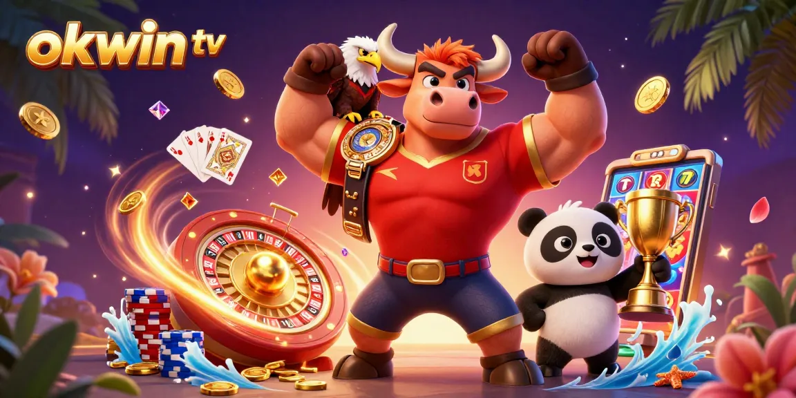 Experience thrilling gameplay with okwin tv featuring dynamic casino elements and colorful mascots.