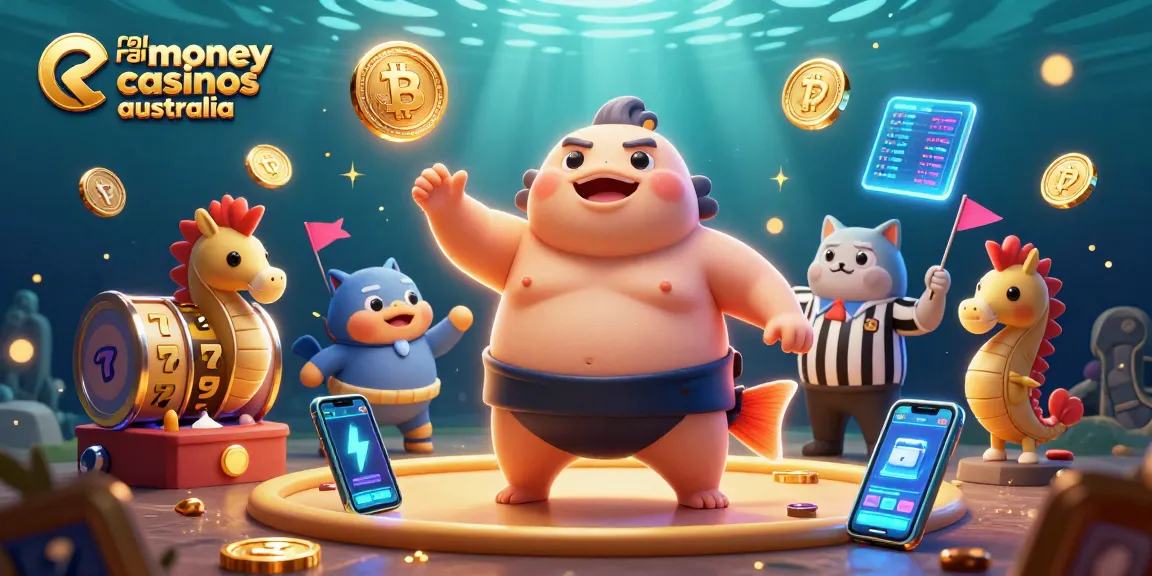 Experience the thrill of real money casinos Australia with vibrant slot action and crypto elements.
