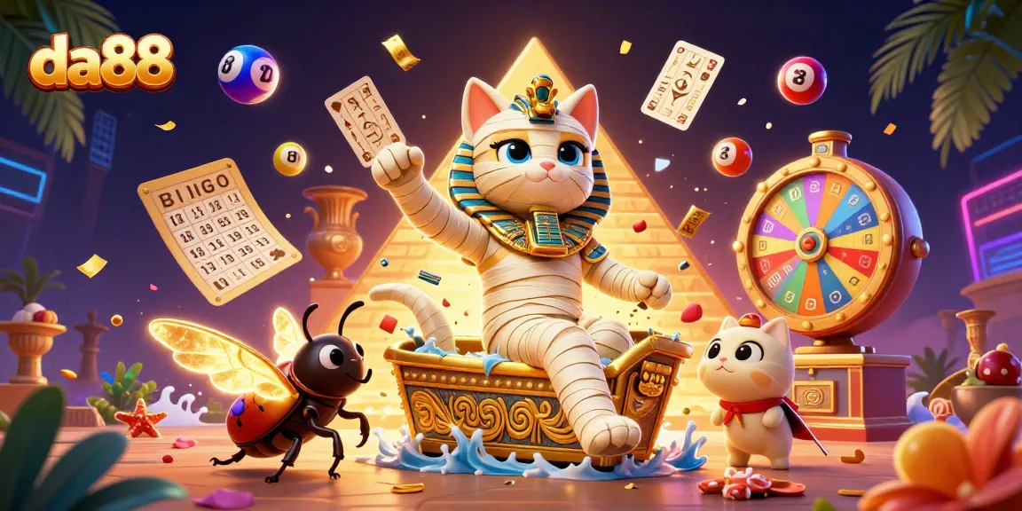 Engage with da88 in this vibrant casino scene filled with 3D cartoon elements.