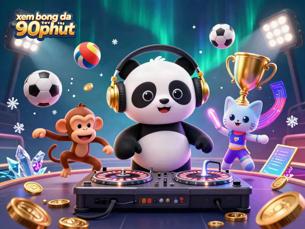 Experience the thrill of xem bong da truc tuyen 90phut with vibrant 3D avatars and dynamic sports elements.