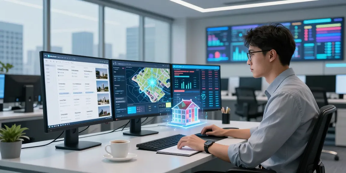 ROKOK88 platforms showcasing innovative virtual real estate concepts in a modern office