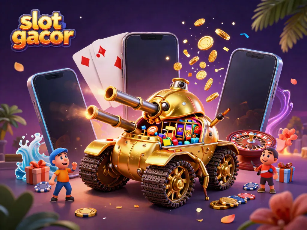 Experience thrilling moments with slot gacor games in a vibrant, bustling casino environment.