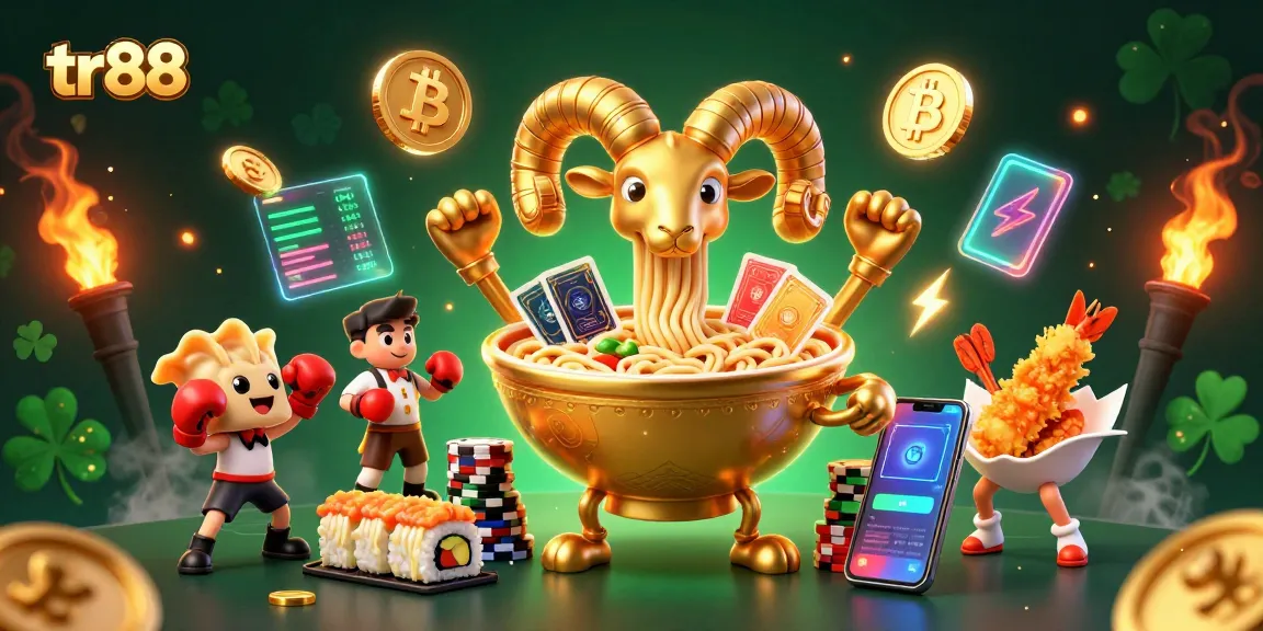 Spin the reels at tr88 with exciting characters and vibrant casino elements in a dynamic scene.