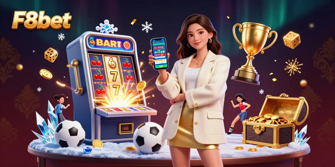 Win big with F8bet at an ultra-modern casino experience showcasing slots, sports betting, and exciting jackpots.