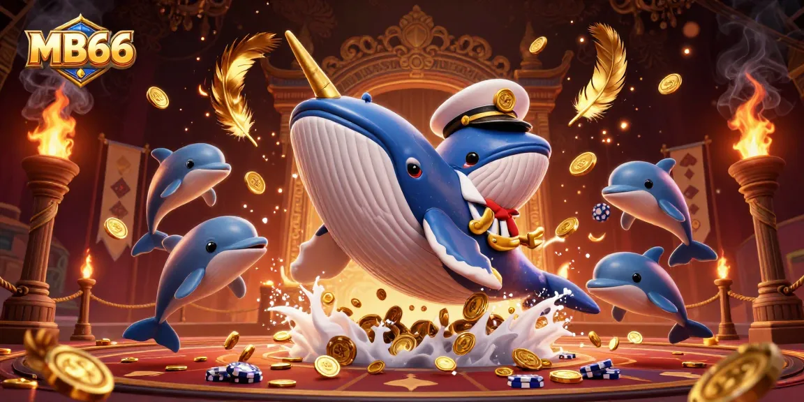 Engage with thrilling games at MB66, featuring charming whales, coins, and poker action!