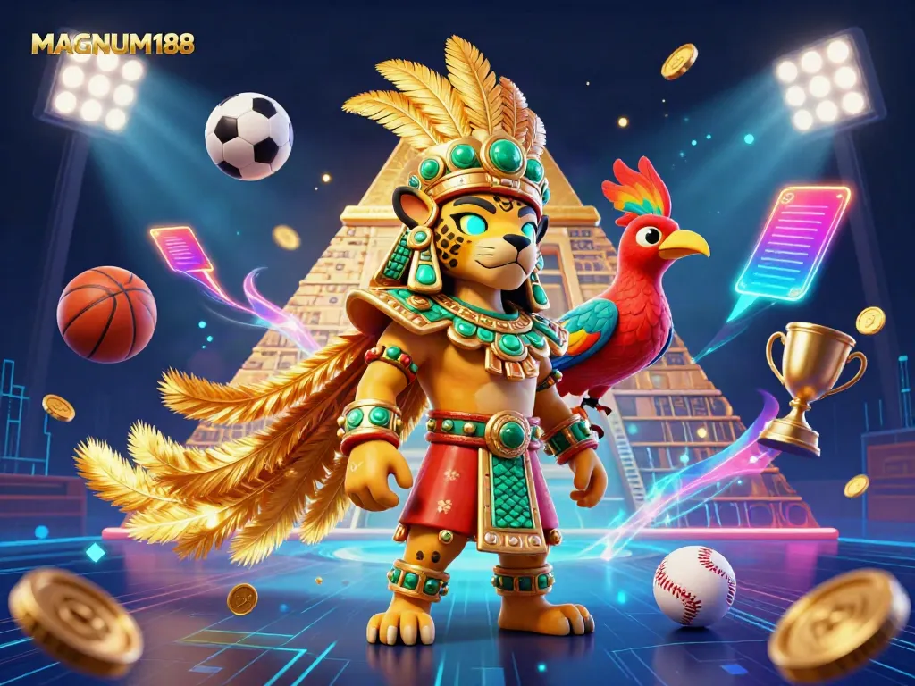 Experience the thrill of MAGNUM188 with a vibrant casino scene showcasing dynamic betting action and animated characters.