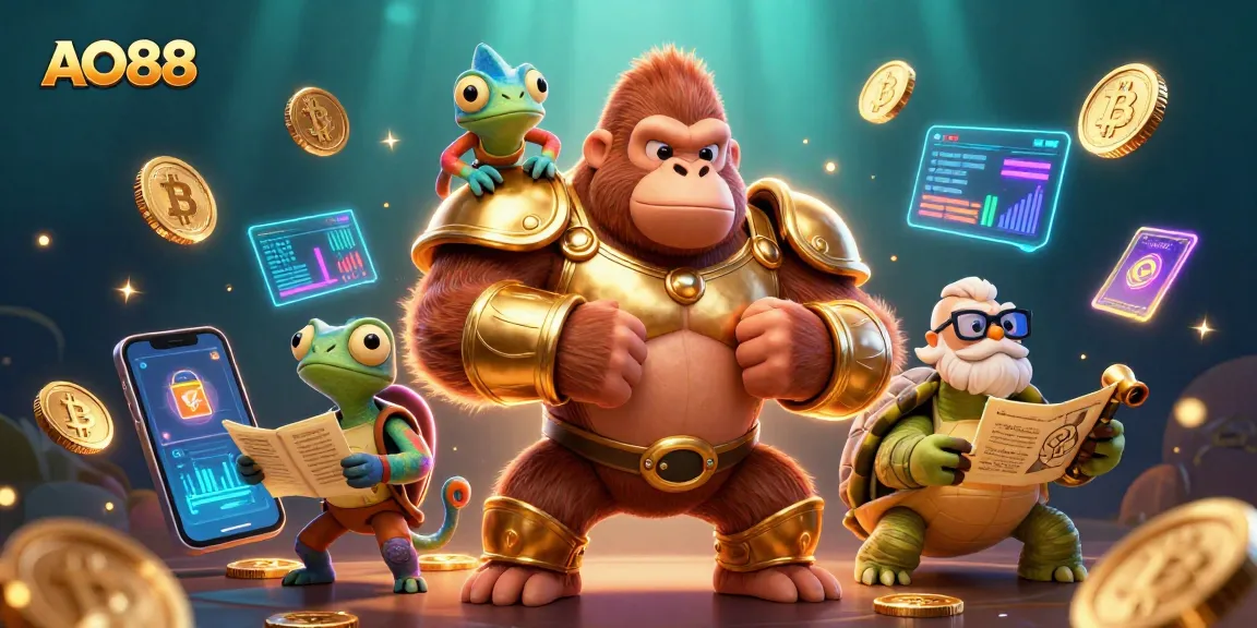 Join the exciting world of AO88, where the king gorilla reigns over vibrant casino adventures.