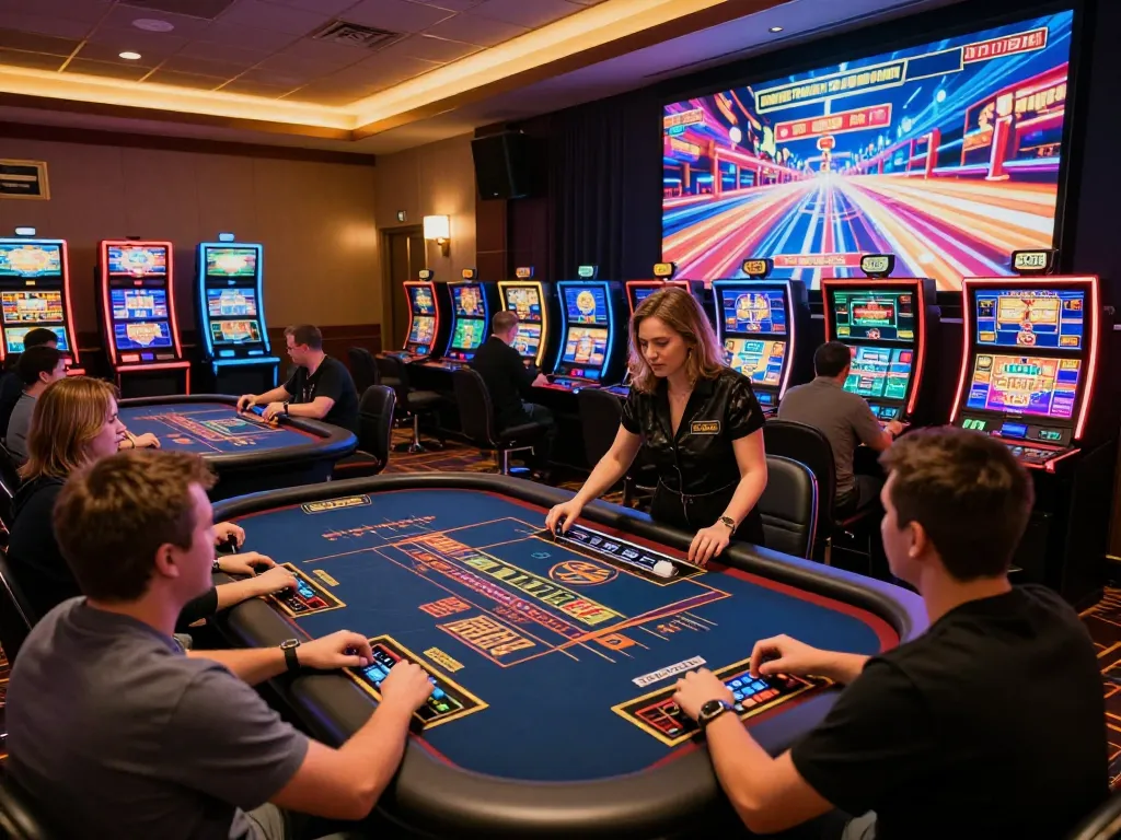 Players enjoying a thrilling session at IDC88 JOKER's online casino with immersive live dealer games.
