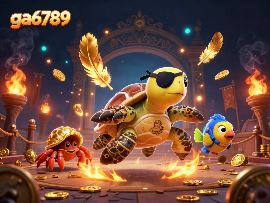 Experience thrilling moments at ga6789 with pirate-themed elements and fighting arena details.