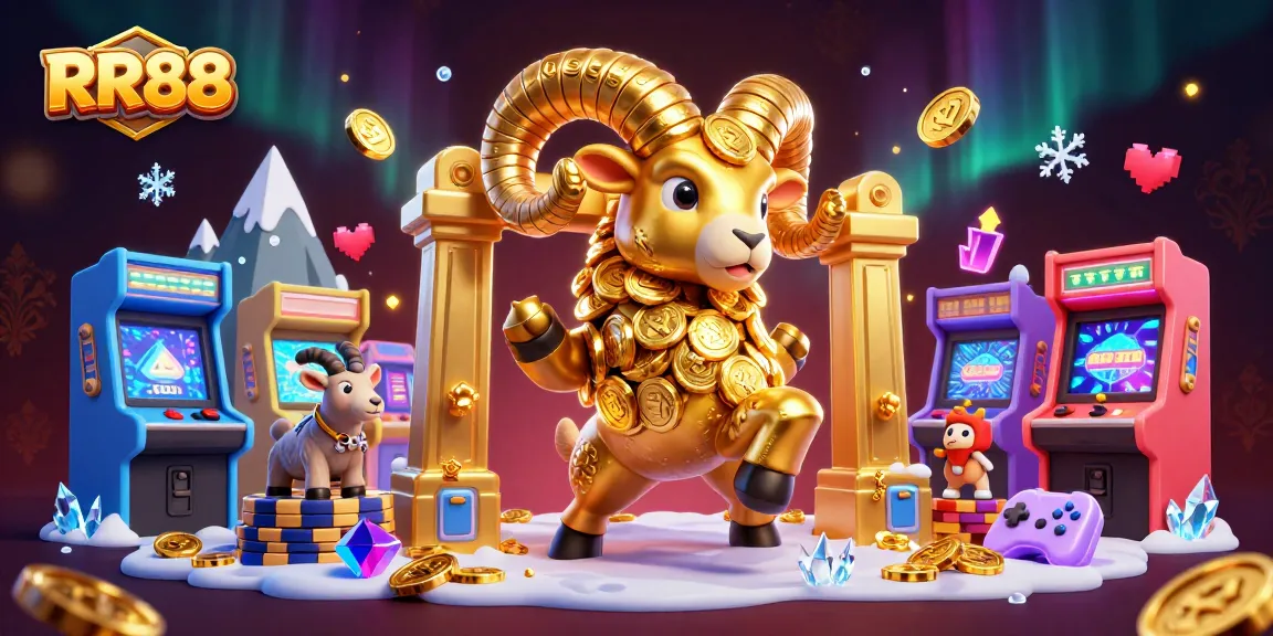 Experience the thrills of RR88 with this dynamic casino-themed digital illustration featuring stunning 3D elements.