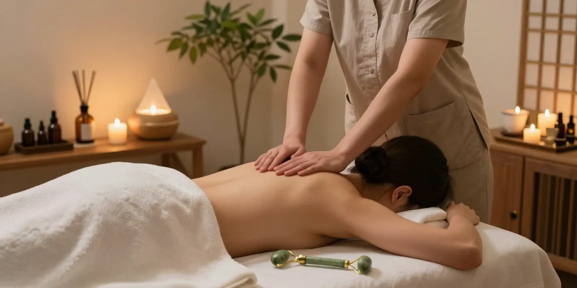 Relaxing 파주출장마사지 therapy session with soothing ambiance and essential oils.