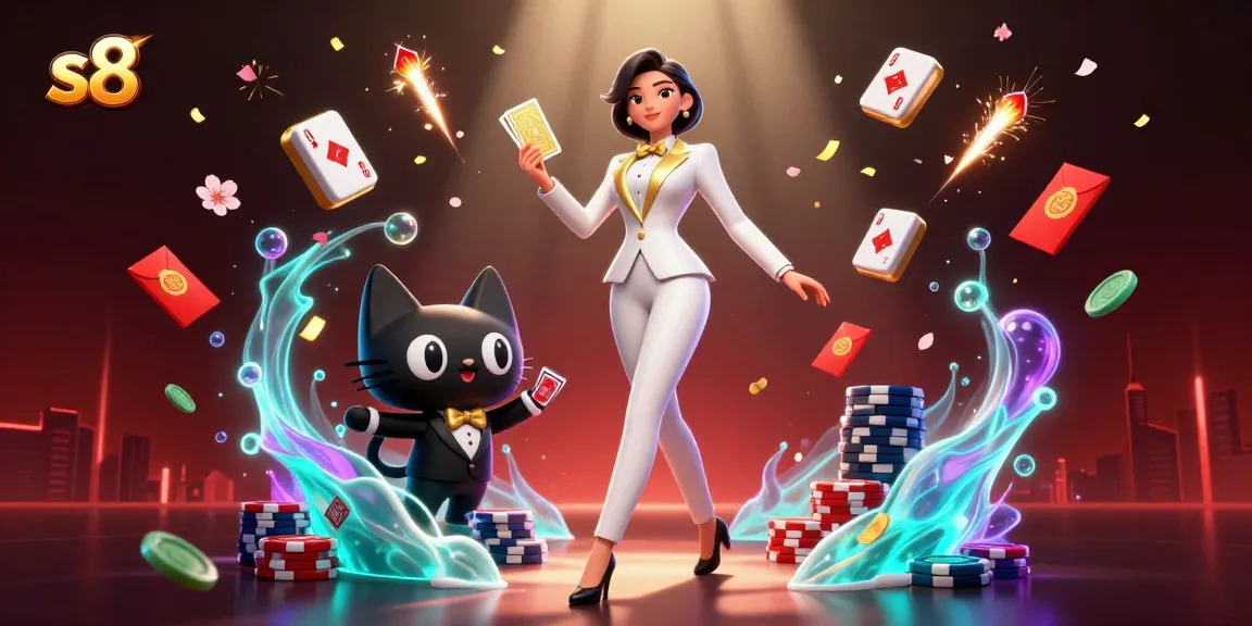 Experience thrilling gameplay with s8, featuring stylish characters and vibrant gambling elements.