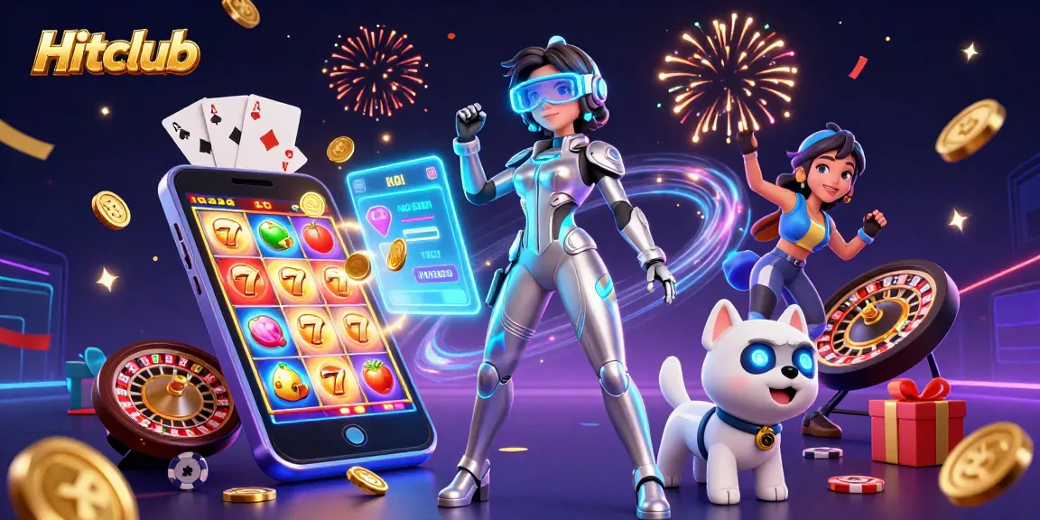 Hitclub showcases an engaging slot game experience with vibrant visuals and interactive 3D elements.