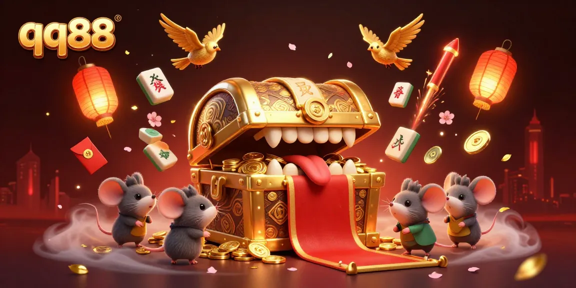 Experience winning strategies at qq88 with a captivating treasure-filled gaming scene.
