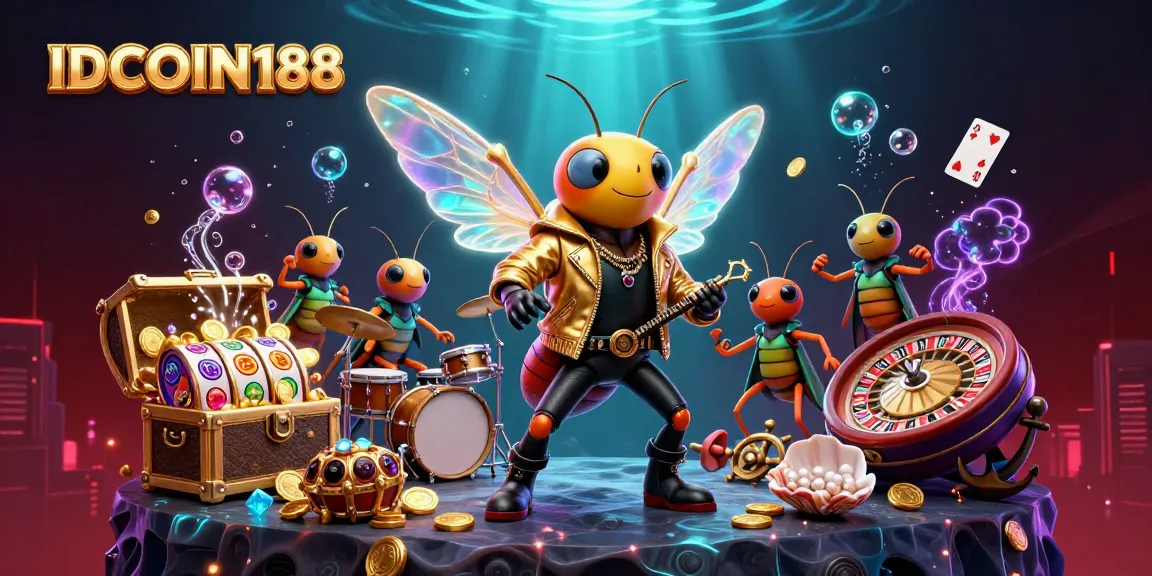Experience thrilling gaming with IDCOIN188's vibrant 3D casino scene, featuring lively characters and rich elements.