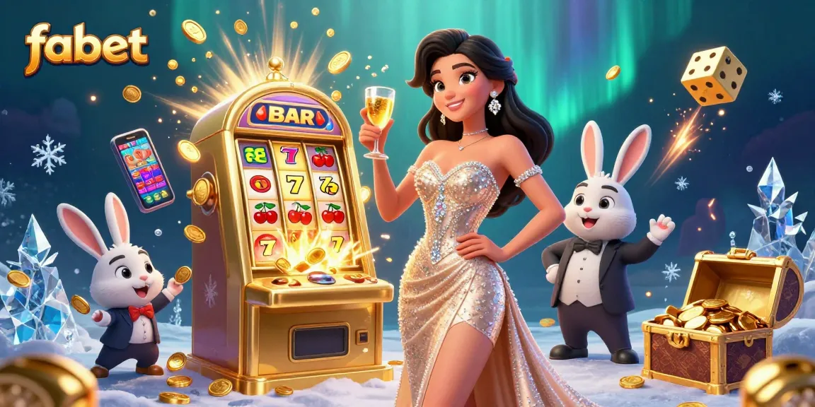 Experience fabet's thrilling jackpot excitement with a glamorous scene of winning in a lively casino atmosphere.