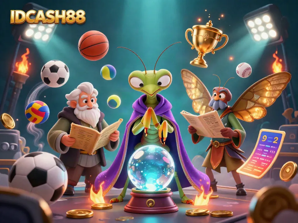 Experience thrilling sports betting action with IDCASH88, featuring vibrant 3D characters and exciting game elements.