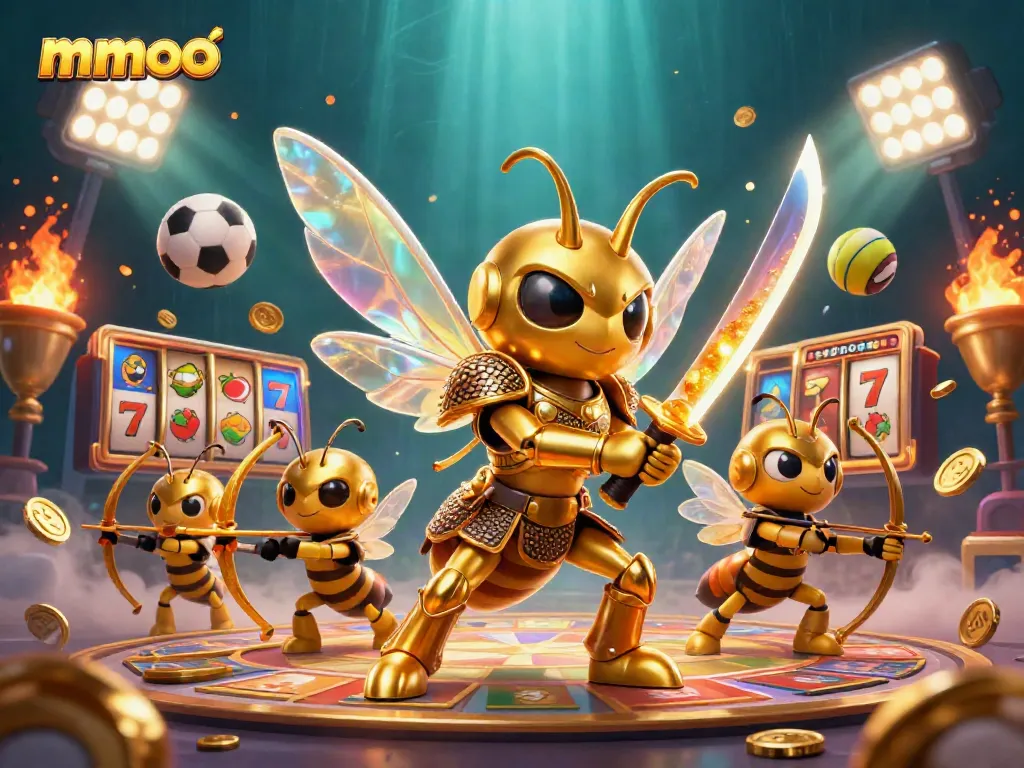 Win prizes in immersive mmoo slots with heroic bee warriors and dazzling rewards in action