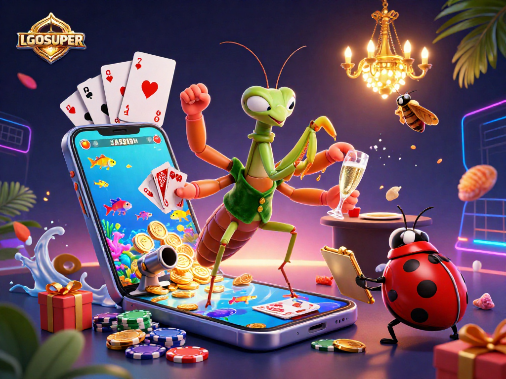Experience the thrill of LGOSUPER fish shooting games with colorful sea creatures and dynamic action.