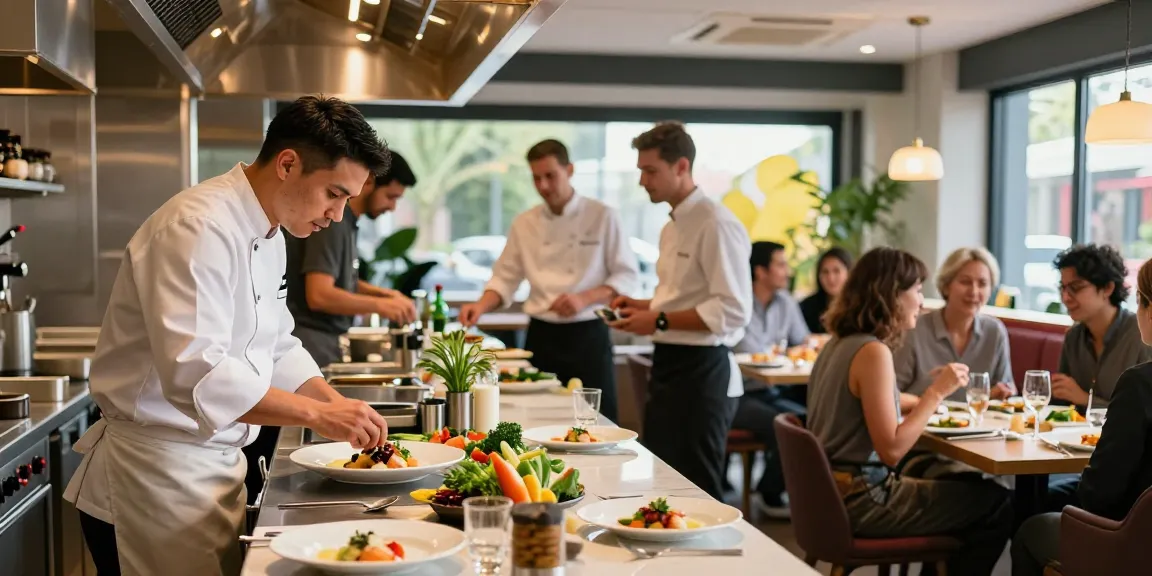 Merchant cash advance for restaurants elevating culinary experiences in a vibrant kitchen.