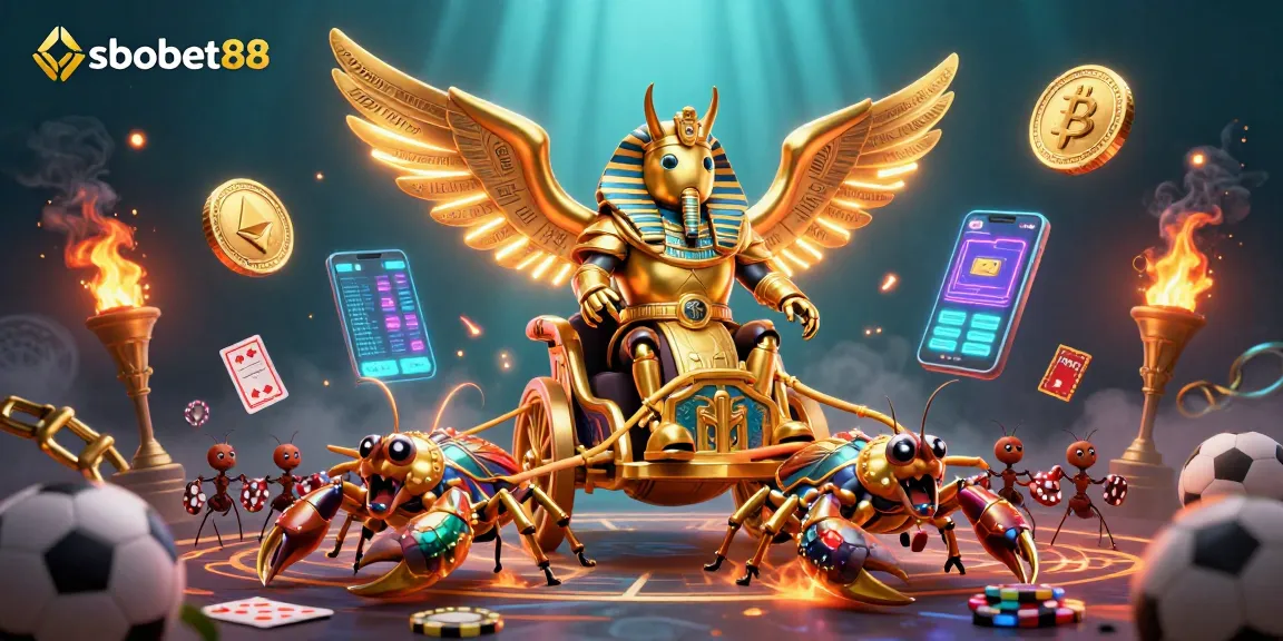 Engage with sbobet88 using a vibrant scene of sports betting action and captivating elements.