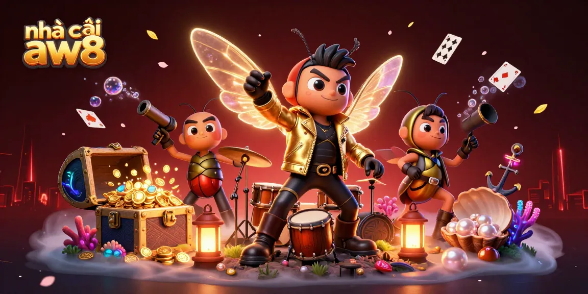 Engage with thrilling games at nhà cái aw8, where vibrant casino-themed characters create an exciting atmosphere.