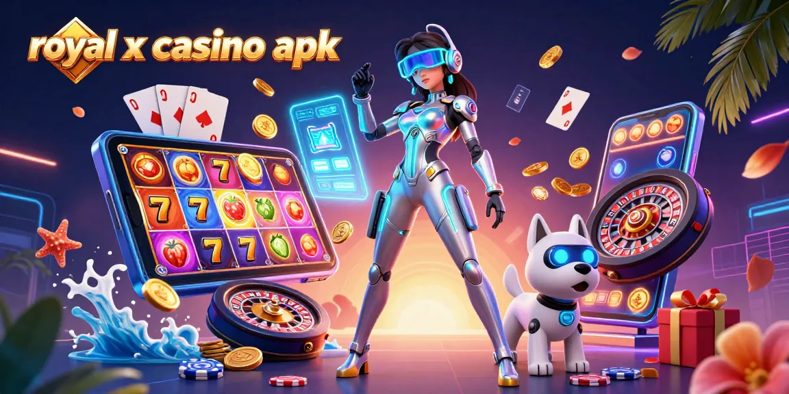 Experience thrilling gameplay with royal x casino apk, featuring vibrant slot games and animated characters.