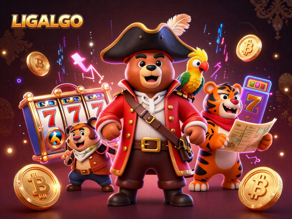 LIGALGO's thrilling slot experience captivates with vibrant pirate-themed 3D illustration.