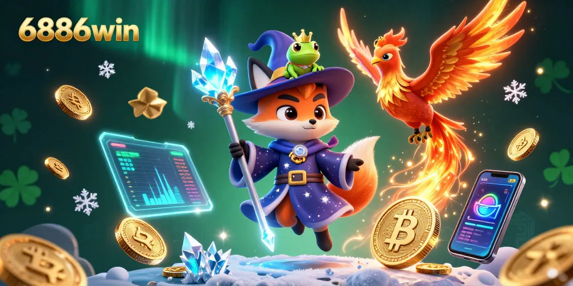 Immerse in the magical world of 6886win, as you spin to victory with fantasy characters and crypto-themed elements.