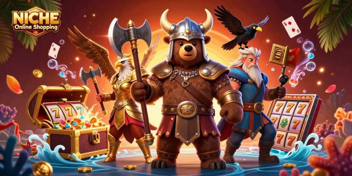 Experience NICHE Online Shopping with thrilling casino excitement from vibrant slot reels and dynamic game elements.