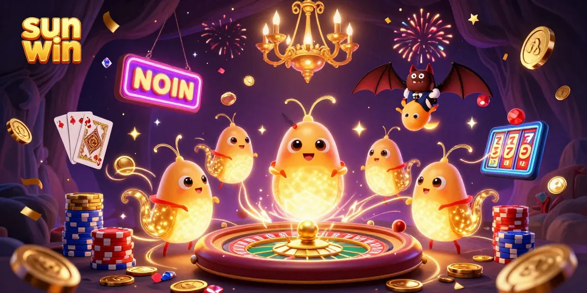 Join the exciting action at sun win casino with vibrant glowworms lighting up the scene.
