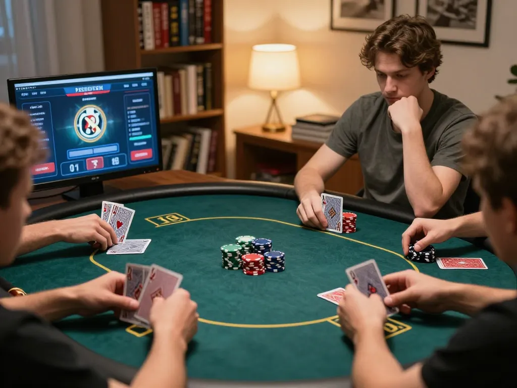 LGO GOAL online poker gameplay with engaging strategy and focused players at home setting