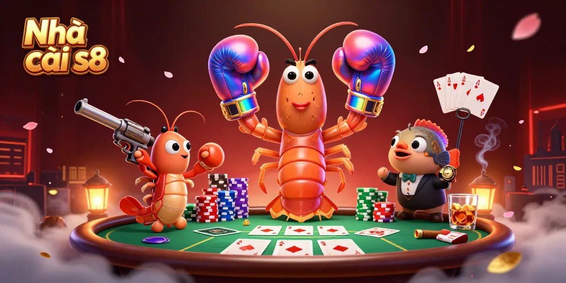 Engage in thrilling action at Nhà cái s8 with vibrant poker gameplay featuring intriguing marine characters.