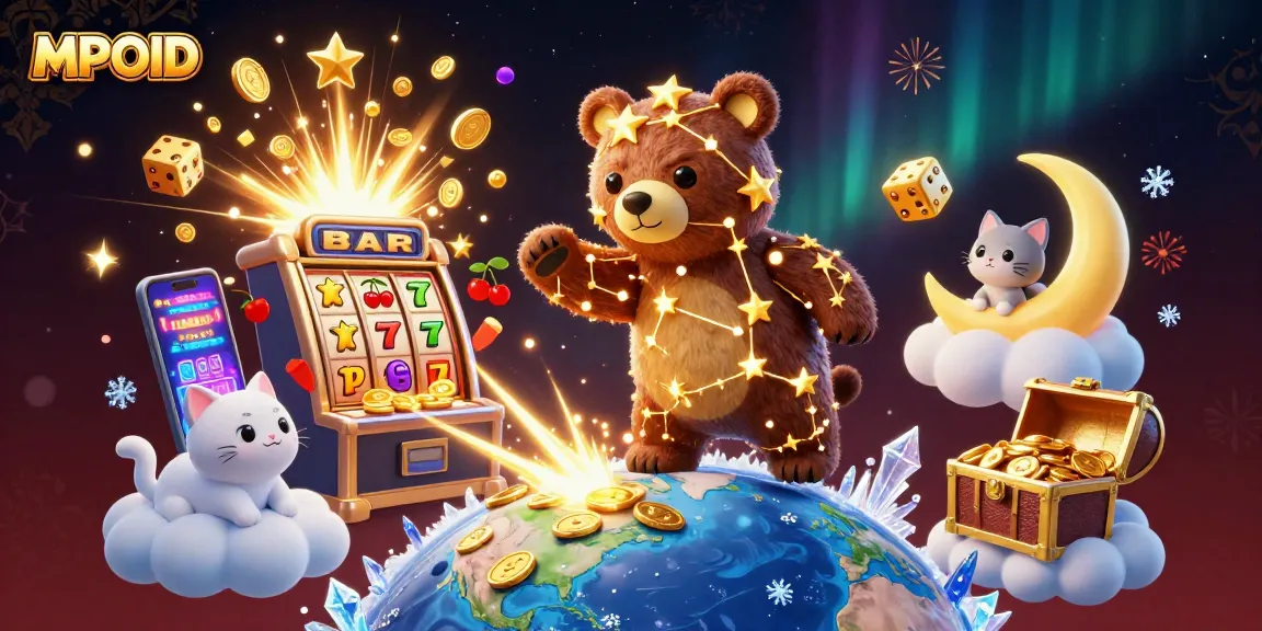 MPOID players experience thrilling wins while mastering fun slot games in a vibrant casino world.